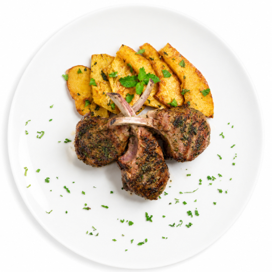 Costolette Agnello con Zucca alla Menta